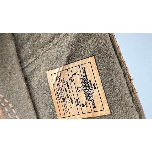 Merrell Evera Chase Tan Leather 3'' Heel Slingback Cycling Sandal J58052 Size 9 - Picture 10 of 14